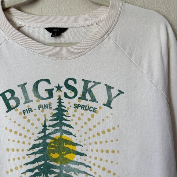 J. Crew Big Sky Graphic Cotton Terry Pullover Sweatshirt - Picture 3 of 13